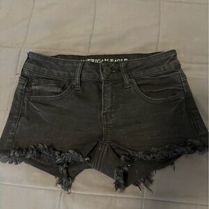 AE Black Low Rise Jean Shorts